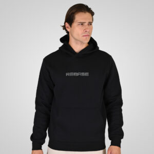 262RTOP-1111 HOODIE WITH HIGH DENSITY PRINT (INTERLOCK) BLACK