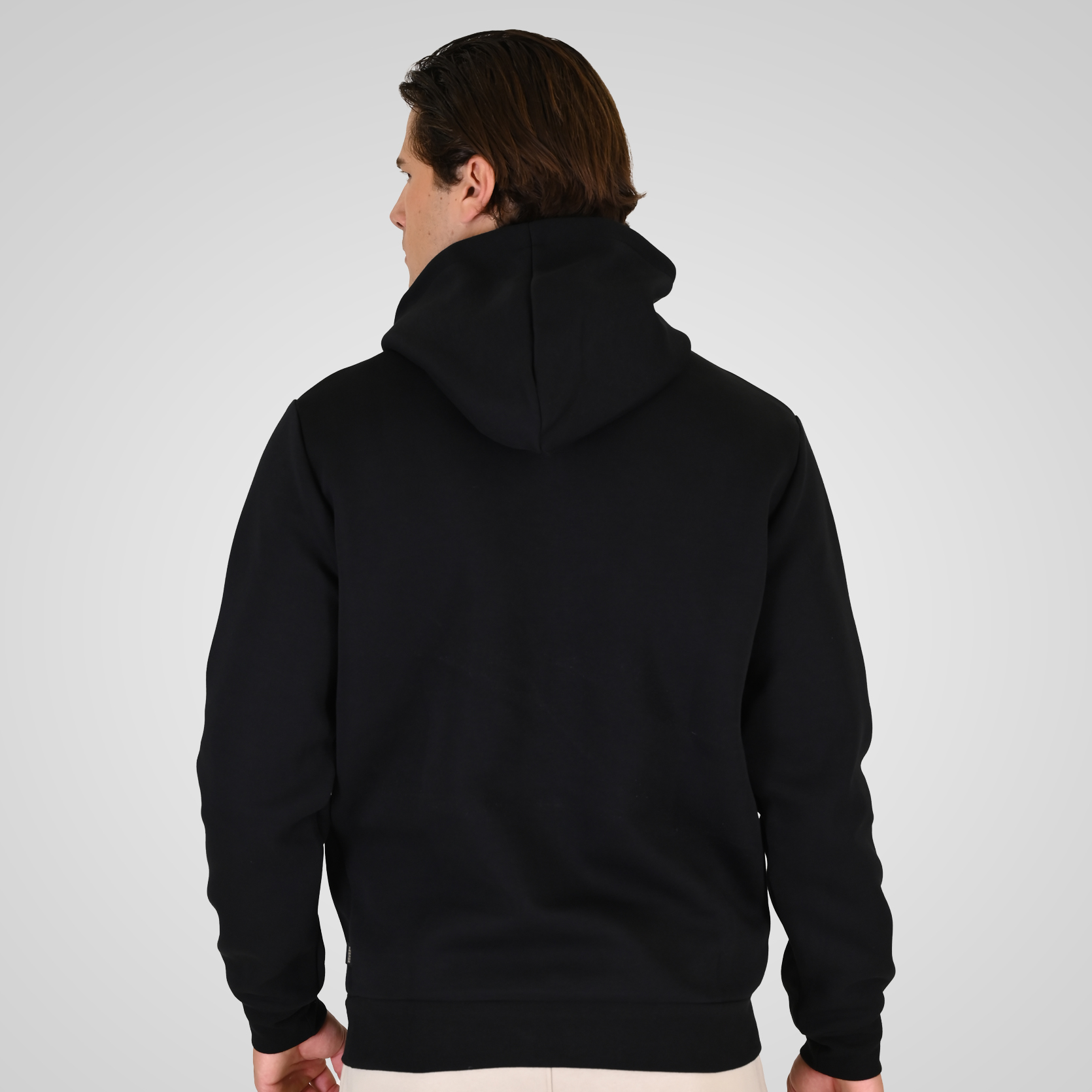 262RTOP-1111 HOODIE WITH HIGH DENSITY PRINT (INTERLOCK) BLACK - Image 4