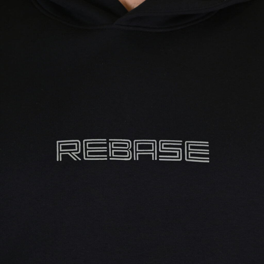 262RTOP-1111 HOODIE WITH HIGH DENSITY PRINT (INTERLOCK) BLACK