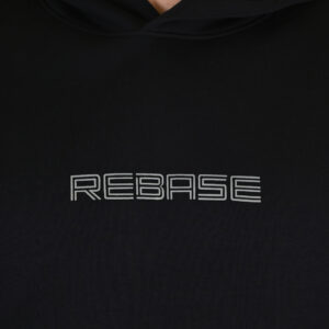 262RTOP-1111 HOODIE WITH HIGH DENSITY PRINT (INTERLOCK) BLACK - Image 5