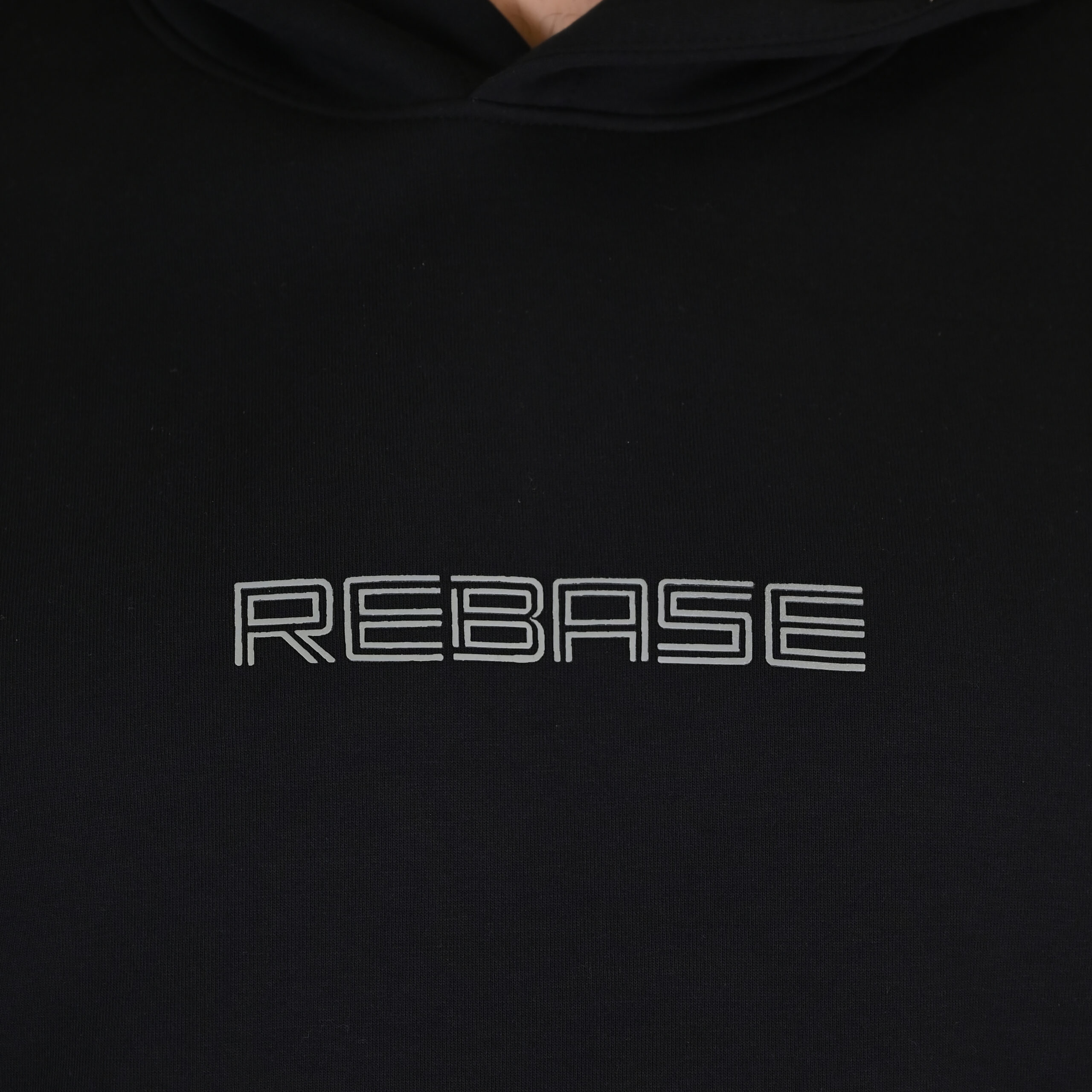 262RTOP-1111 HOODIE WITH HIGH DENSITY PRINT (INTERLOCK) BLACK - Image 5