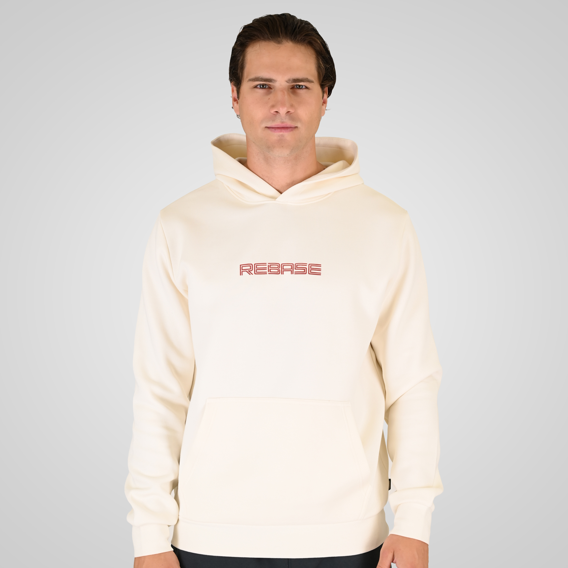 262RTOP-1111 HOODIE WITH HIGH DENSITY PRINT (INTERLOCK) POLAR WHITE - Image 1