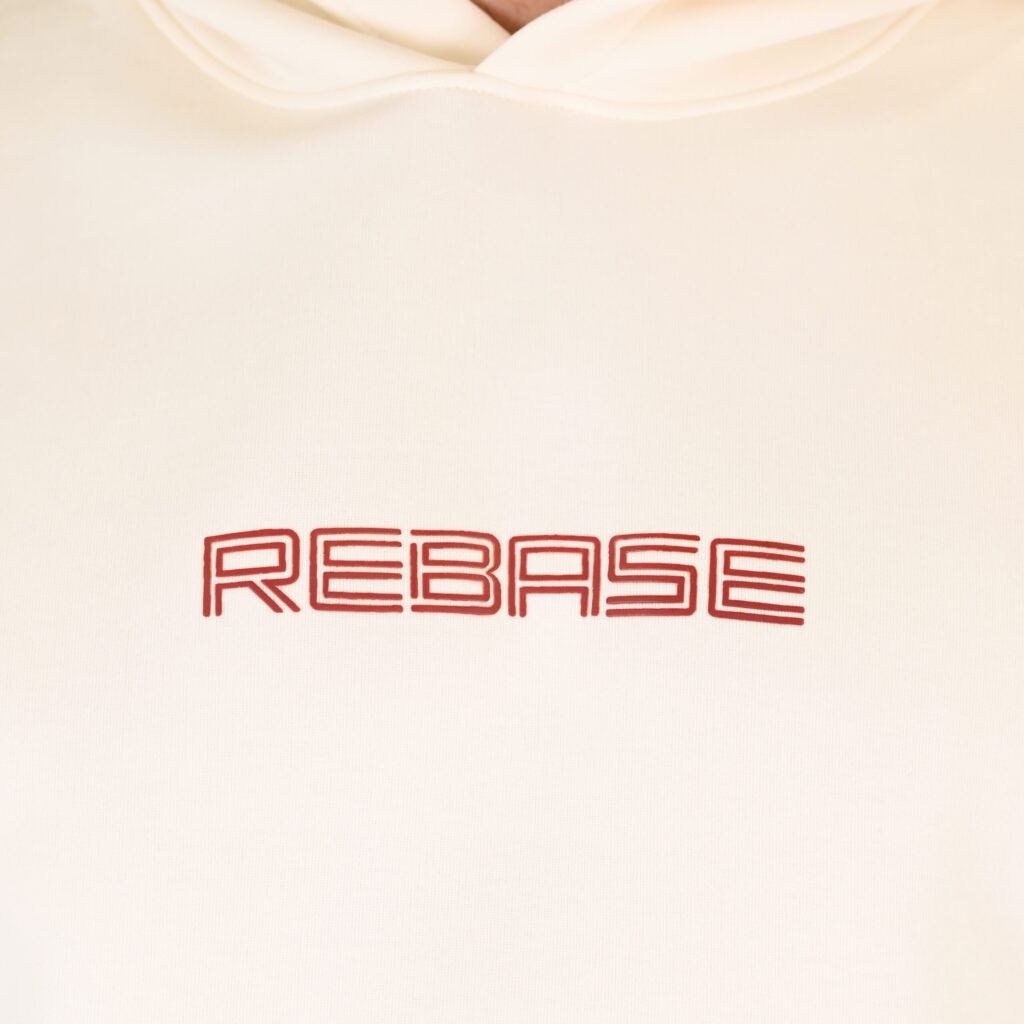 262RTOP-1111 HOODIE WITH HIGH DENSITY PRINT (INTERLOCK) POLAR WHITE