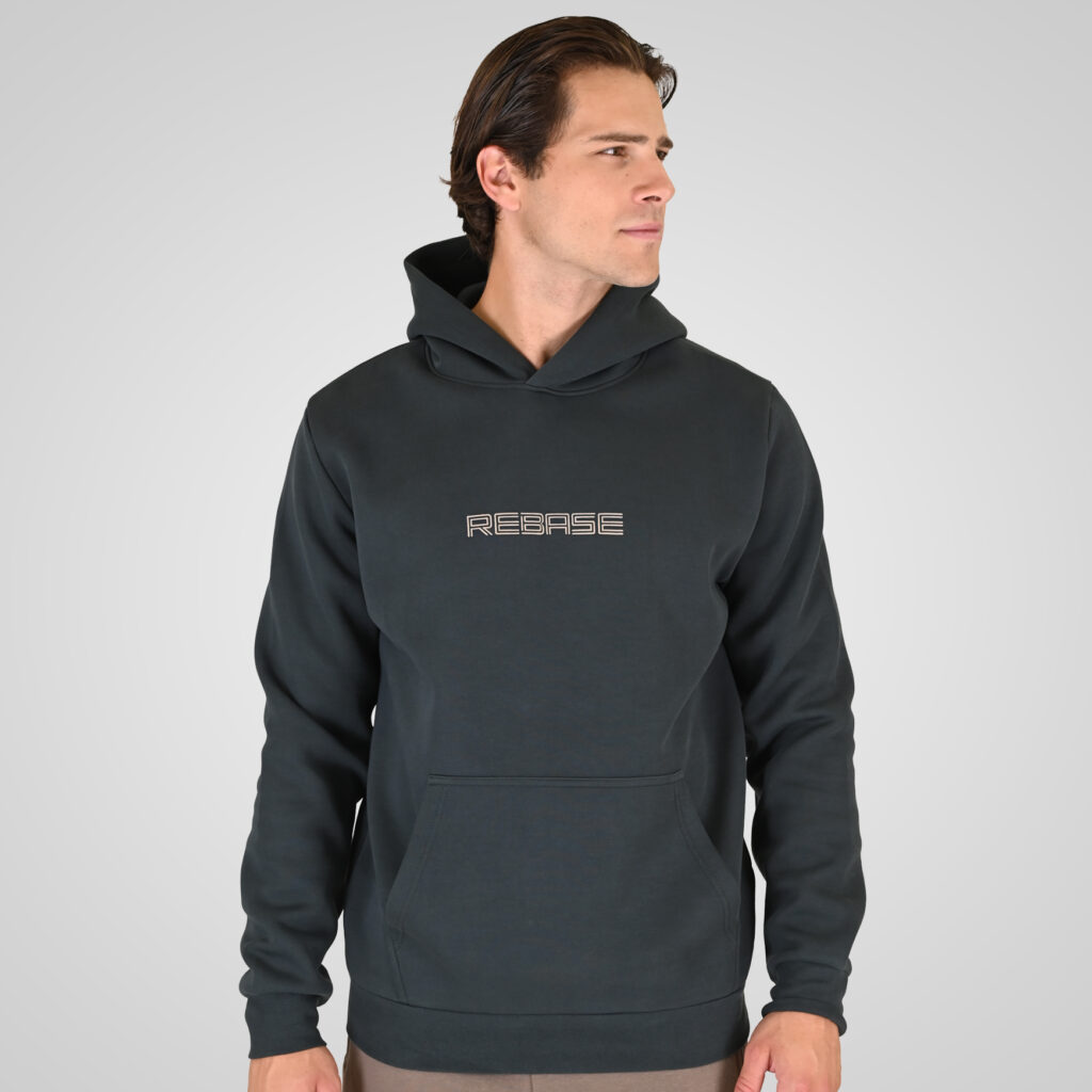 262RTOP-1111 HOODIE WITH HIGH DENSITY PRINT (INTERLOCK) SHADOW GREEN