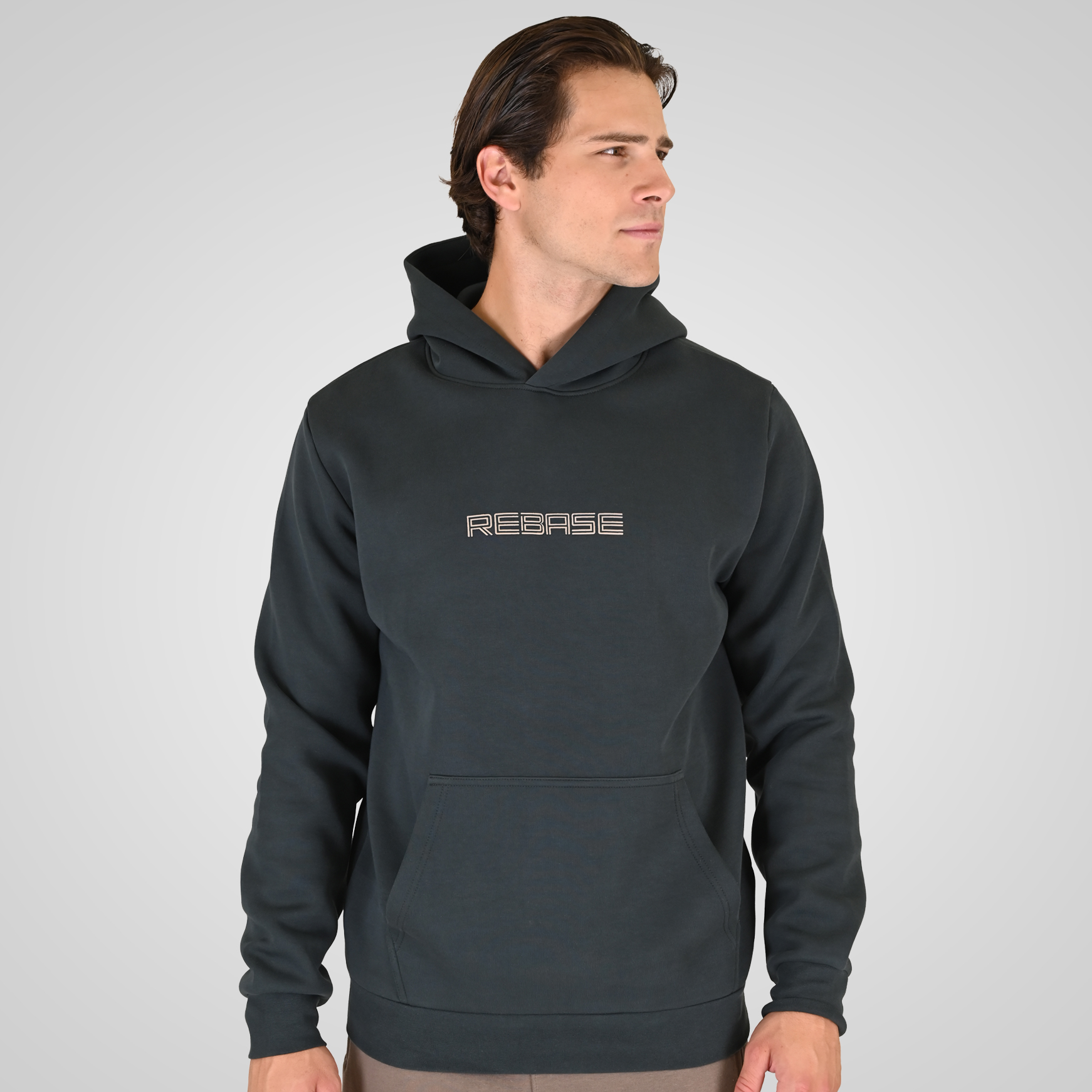262RTOP-1111 HOODIE WITH HIGH DENSITY PRINT (INTERLOCK) SHADOW GREEN - Image 1