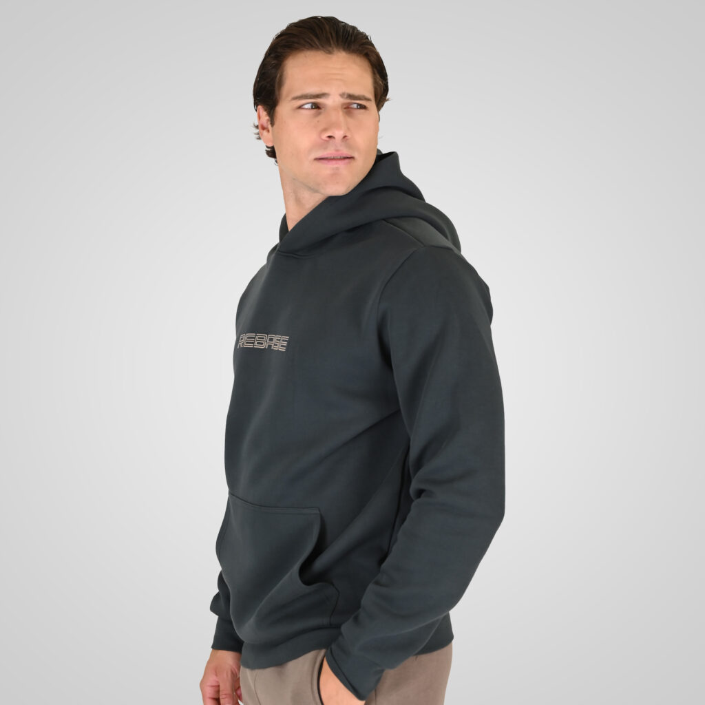 262RTOP-1111 HOODIE WITH HIGH DENSITY PRINT (INTERLOCK) SHADOW GREEN