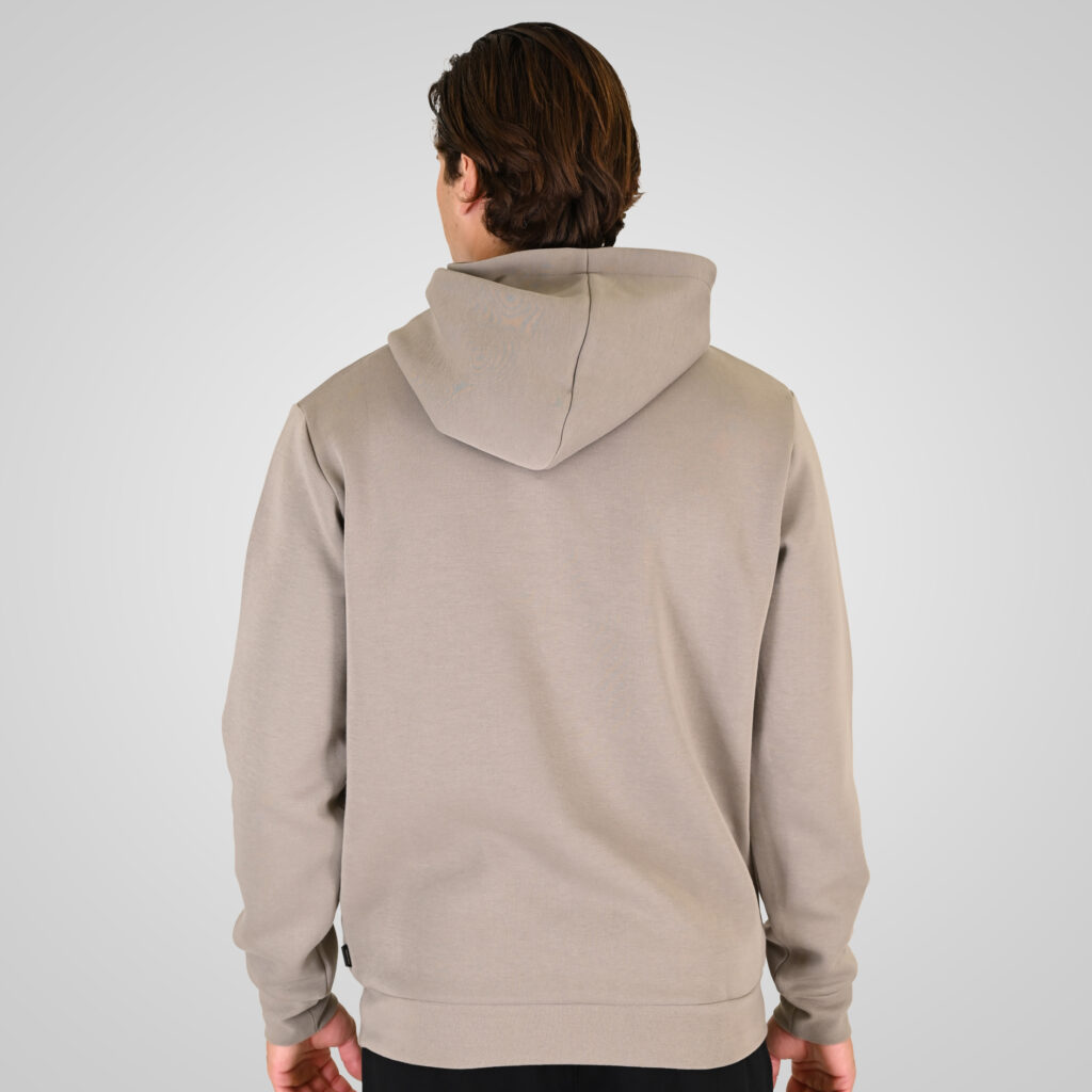 262RTOP-1111 HOODIE WITH HIGH DENSITY PRINT (INTERLOCK) SMOKE BEIGE