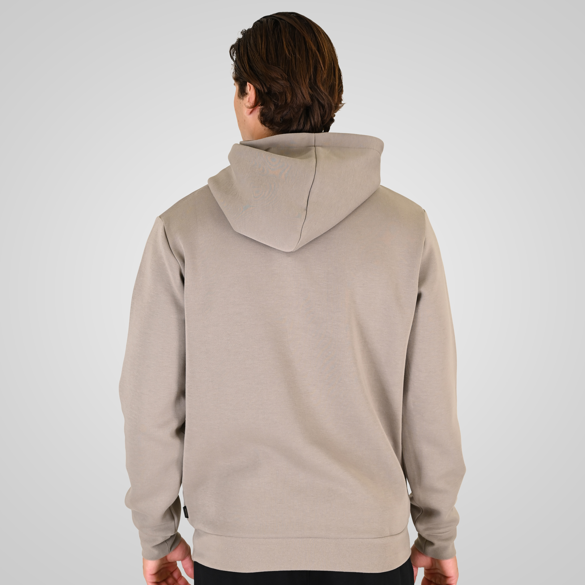 262RTOP-1111 HOODIE WITH HIGH DENSITY PRINT (INTERLOCK) SMOKE BEIGE - Image 4
