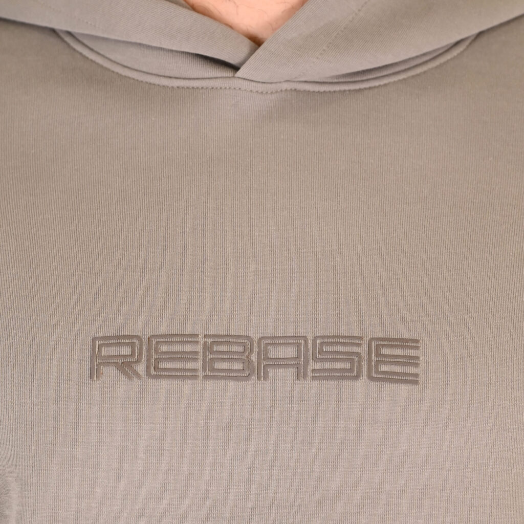 262RTOP-1111 HOODIE WITH HIGH DENSITY PRINT (INTERLOCK) SMOKE BEIGE