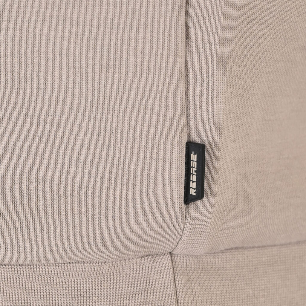 262RTOP-1111 HOODIE WITH HIGH DENSITY PRINT (INTERLOCK) SMOKE BEIGE