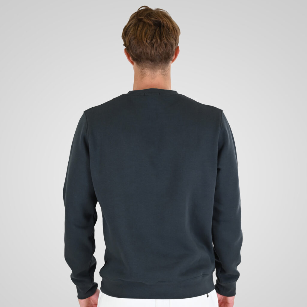 262RTOP-1113 CREWNECK TOP WITH HIGH DENSITY PRINT (BRUSHED FLEECE) ANTHRACITE
