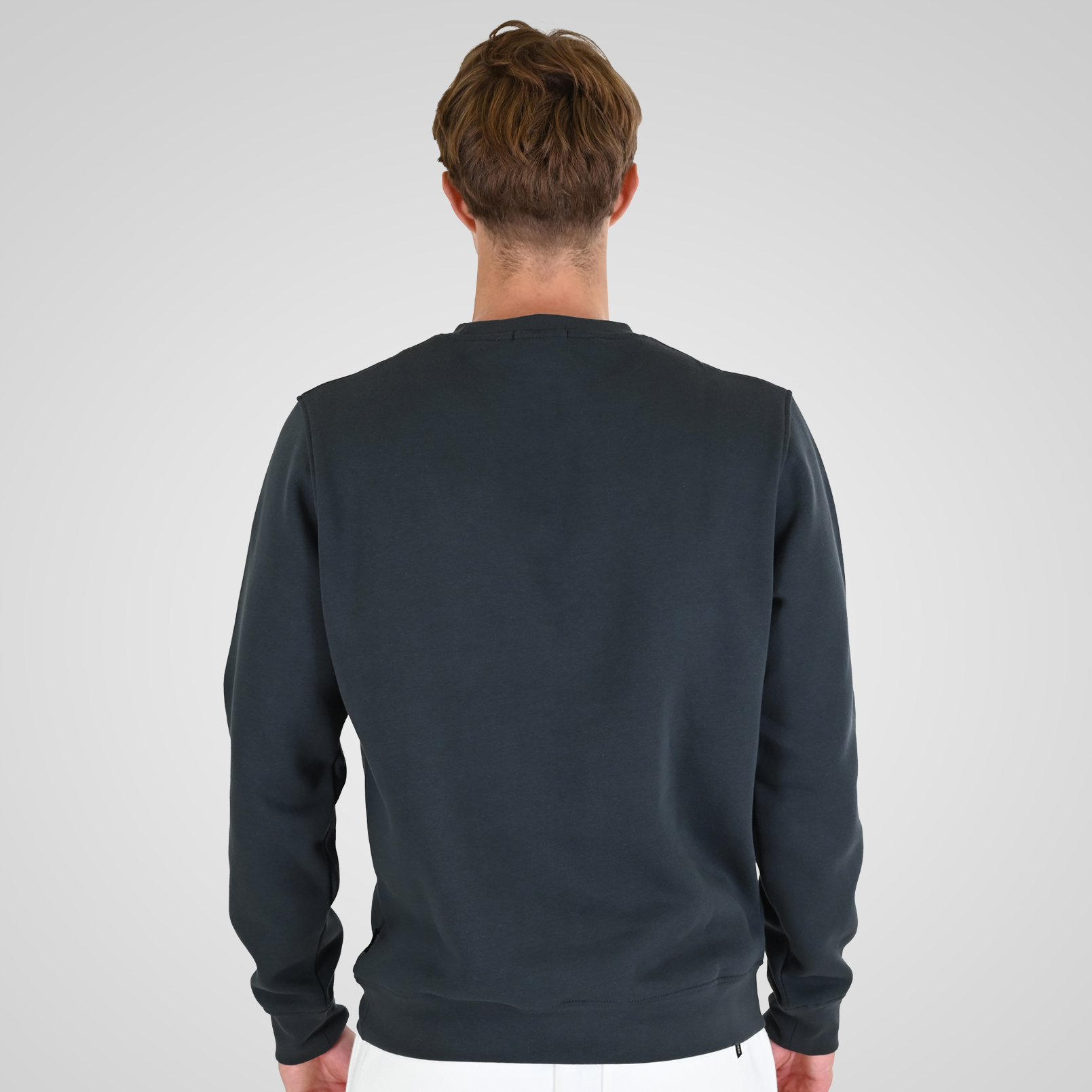 262RTOP-1113 CREWNECK TOP WITH HIGH DENSITY PRINT (BRUSHED FLEECE) ANTHRACITE - Image 4