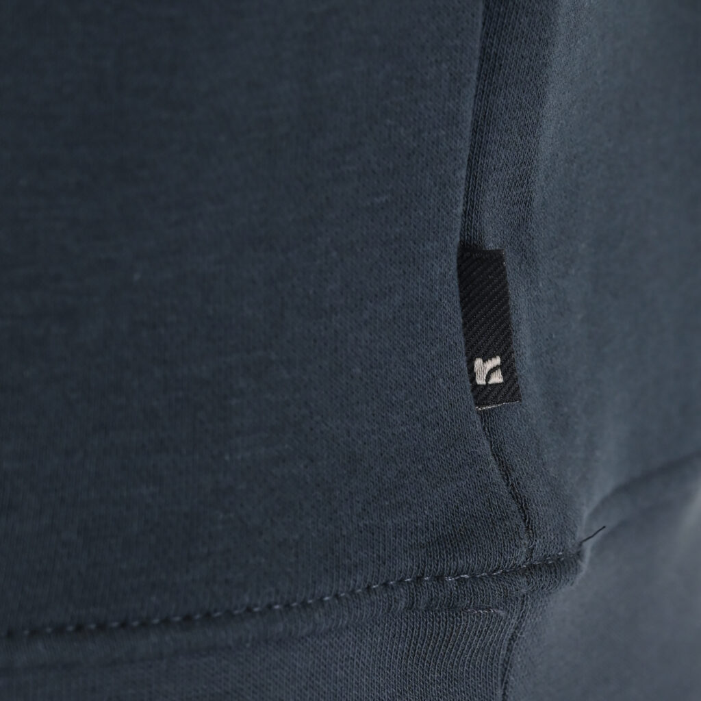 262RTOP-1113 CREWNECK TOP WITH HIGH DENSITY PRINT (BRUSHED FLEECE) ANTHRACITE