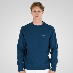 262RTOP-1113 CREWNECK TOP WITH HIGH DENSITY PRINT (BRUSHED FLEECE) PACIFIC BLUE