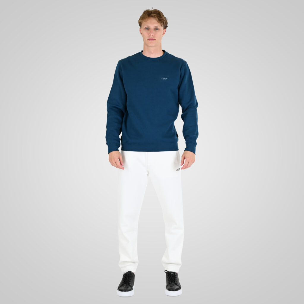 262RTOP-1113 CREWNECK TOP WITH HIGH DENSITY PRINT (BRUSHED FLEECE) PACIFIC BLUE