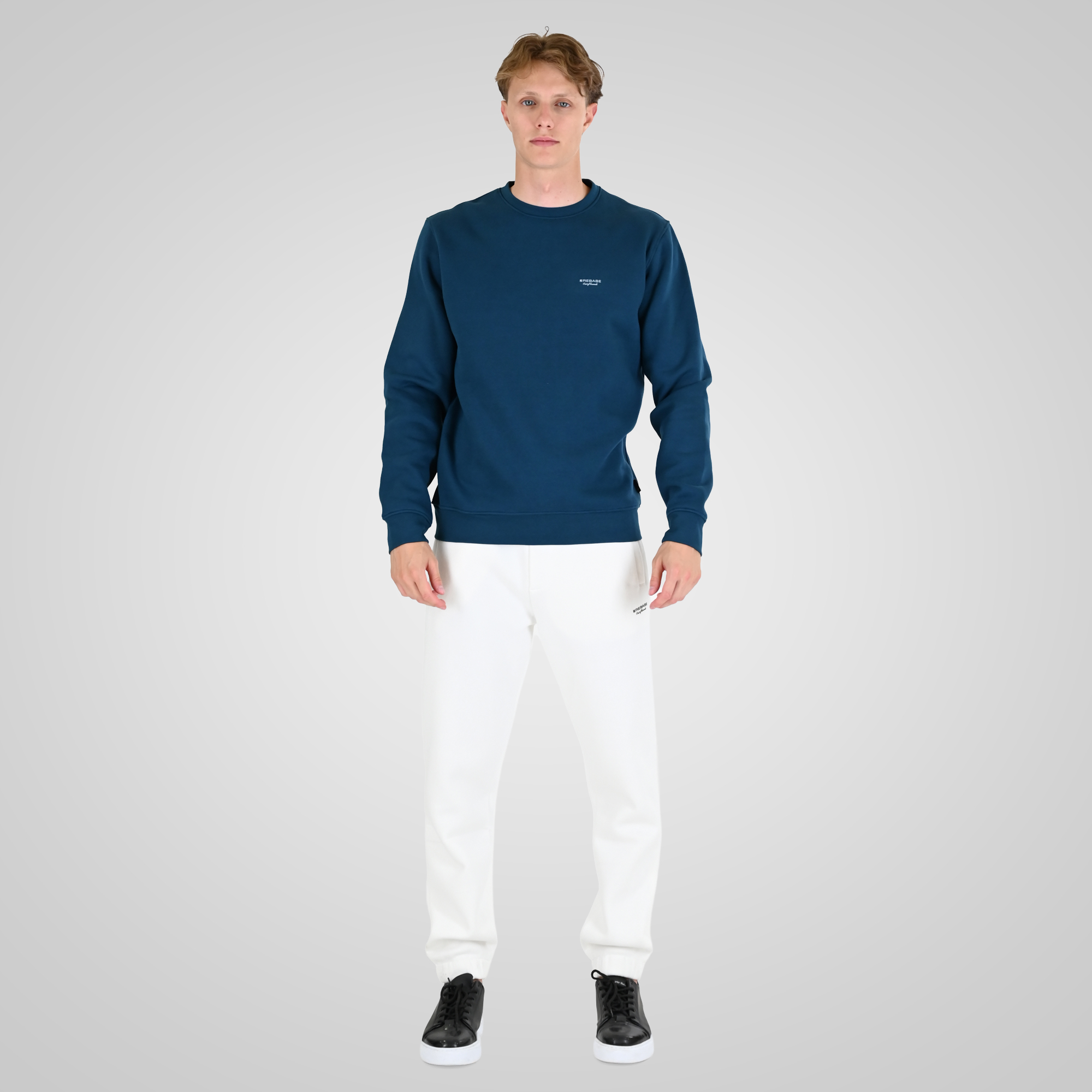 262RTOP-1113 CREWNECK TOP WITH HIGH DENSITY PRINT (BRUSHED FLEECE) PACIFIC BLUE - Image 2