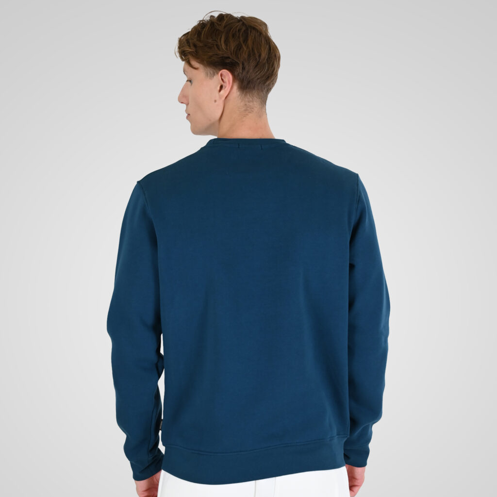 262RTOP-1113 CREWNECK TOP WITH HIGH DENSITY PRINT (BRUSHED FLEECE) PACIFIC BLUE