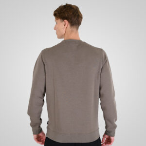 262RTOP-1113 CREWNECK TOP WITH HIGH DENSITY PRINT (BRUSHED FLEECE) TAUPE - Image 4