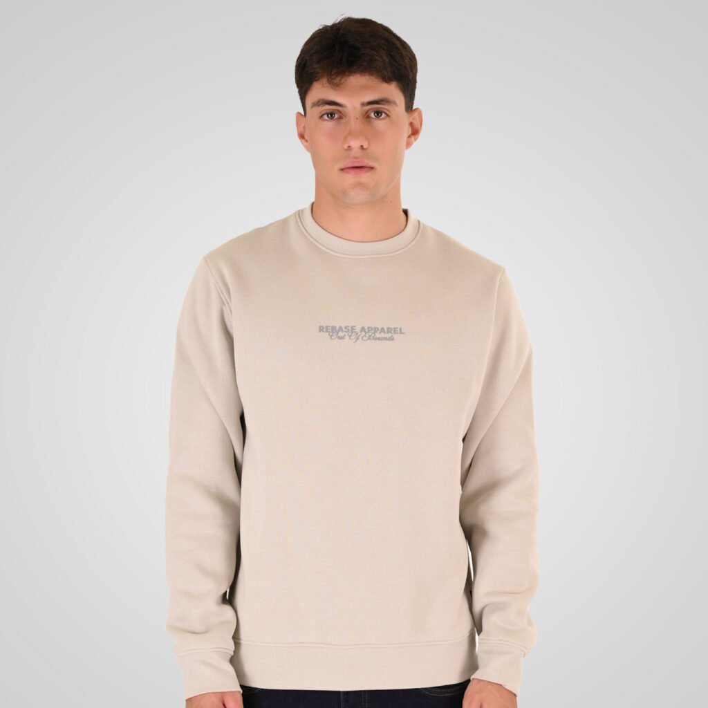 262RTOP-1114 CREWNECK TOP WITH HIGH DENSITY (BRUSHED FLEECE) ICE