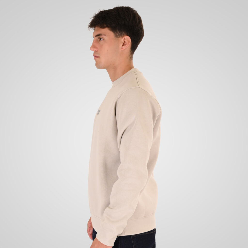 262RTOP-1114 CREWNECK TOP WITH HIGH DENSITY (BRUSHED FLEECE) ICE