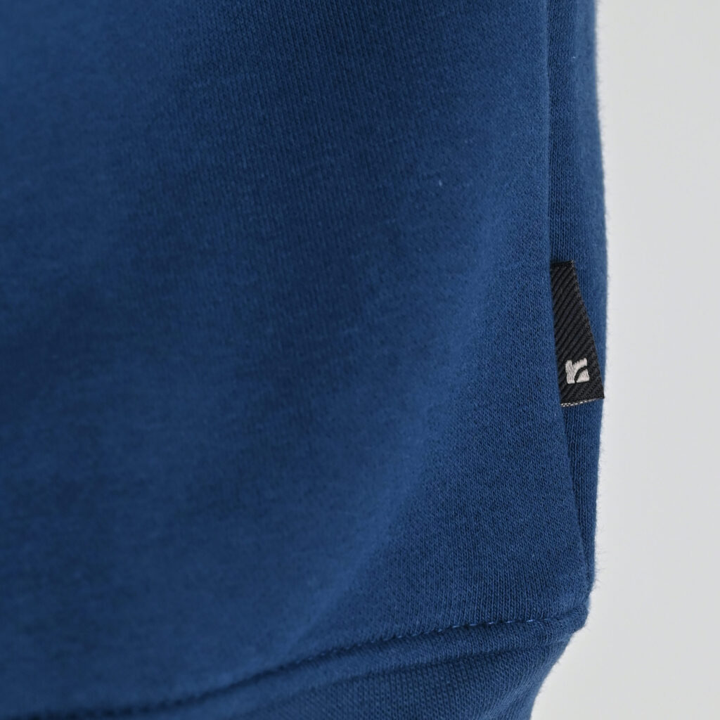 262RTOP-1114 CREWNECK TOP WITH HIGH DENSITY (BRUSHED FLEECE) INDIGO