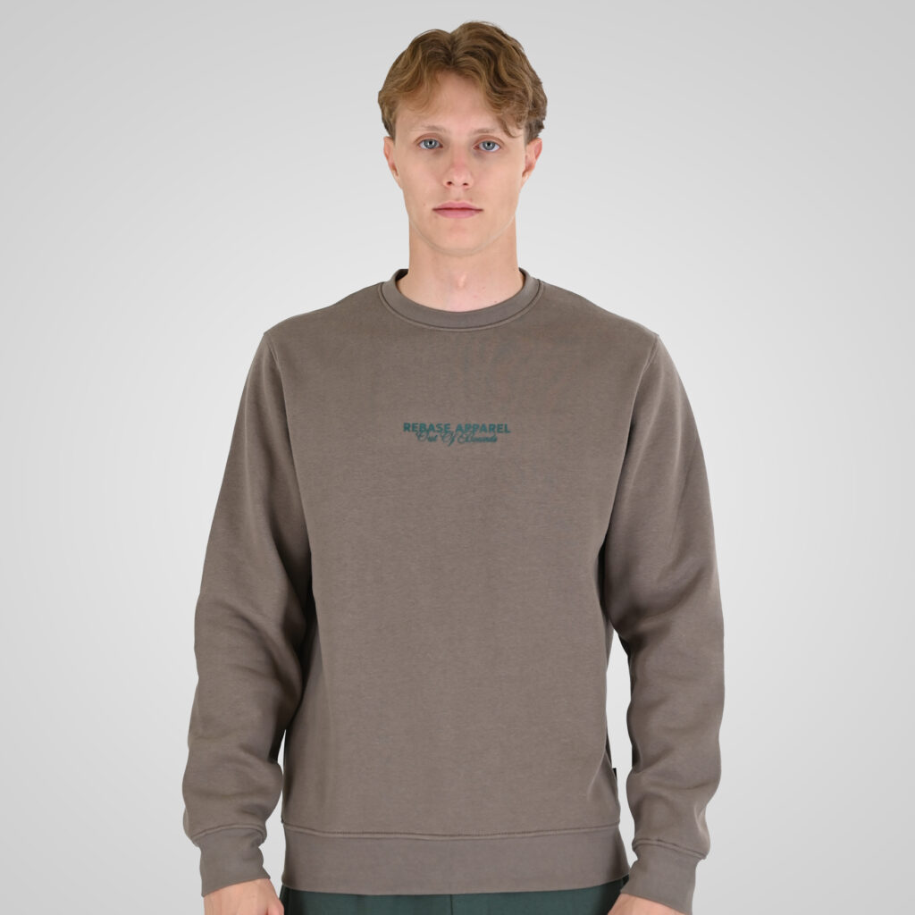 262RTOP-1114 CREWNECK TOP WITH HIGH DENSITY (BRUSHED FLEECE) TAUPE