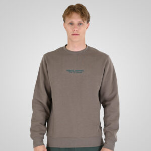 262RTOP-1114 CREWNECK TOP WITH HIGH DENSITY (BRUSHED FLEECE) TAUPE