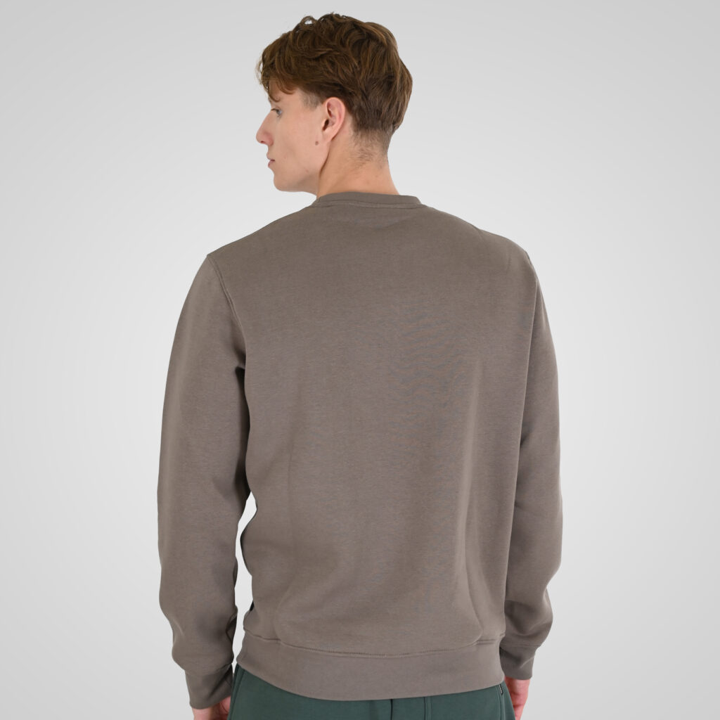262RTOP-1114 CREWNECK TOP WITH HIGH DENSITY (BRUSHED FLEECE) TAUPE