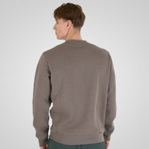 262RTOP-1114 CREWNECK TOP WITH HIGH DENSITY (BRUSHED FLEECE) TAUPE - Image 4