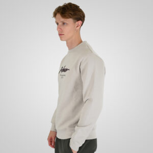 262RTOP-1115 CREWNECK TOP WITH 3D EMBROIDERY AND DENSE EMBROIDERY (BRUSHED FLEECE) ICE - Image 3