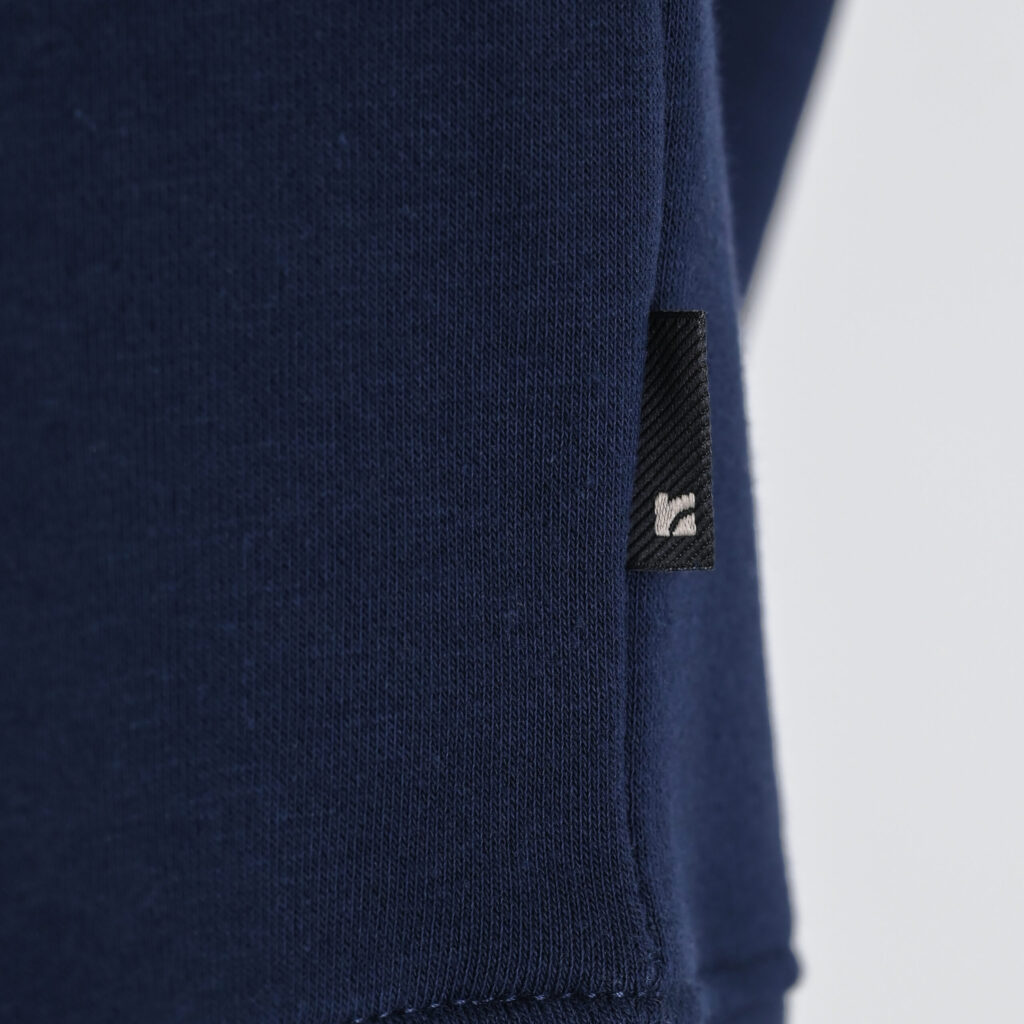 262RTOP-1115 CREWNECK TOP WITH 3D EMBROIDERY AND DENSE EMBROIDERY (BRUSHED FLEECE) NAVY
