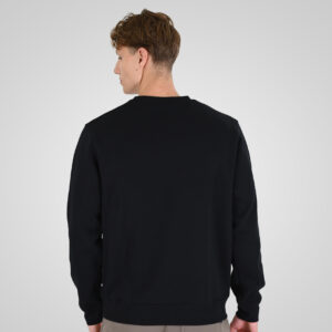 262RTOP-1116 CREWNECK TOP WITH TWO COLORED LAYER HIGH DENSITY PRINT (BRUSHED FLEECE) BLACK - Image 4