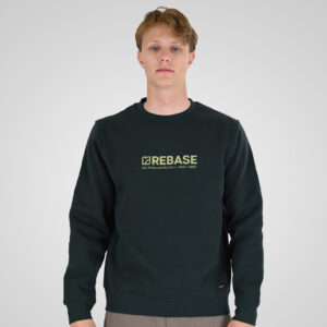 262RTOP-1116 CREWNECK TOP WITH TWO COLORED LAYER HIGH DENSITY PRINT (BRUSHED FLEECE) FOREST GREEN
