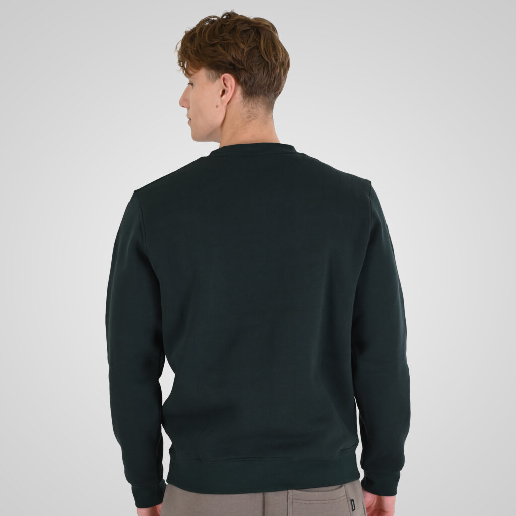 262RTOP-1116 CREWNECK TOP WITH TWO COLORED LAYER HIGH DENSITY PRINT (BRUSHED FLEECE) FOREST GREEN