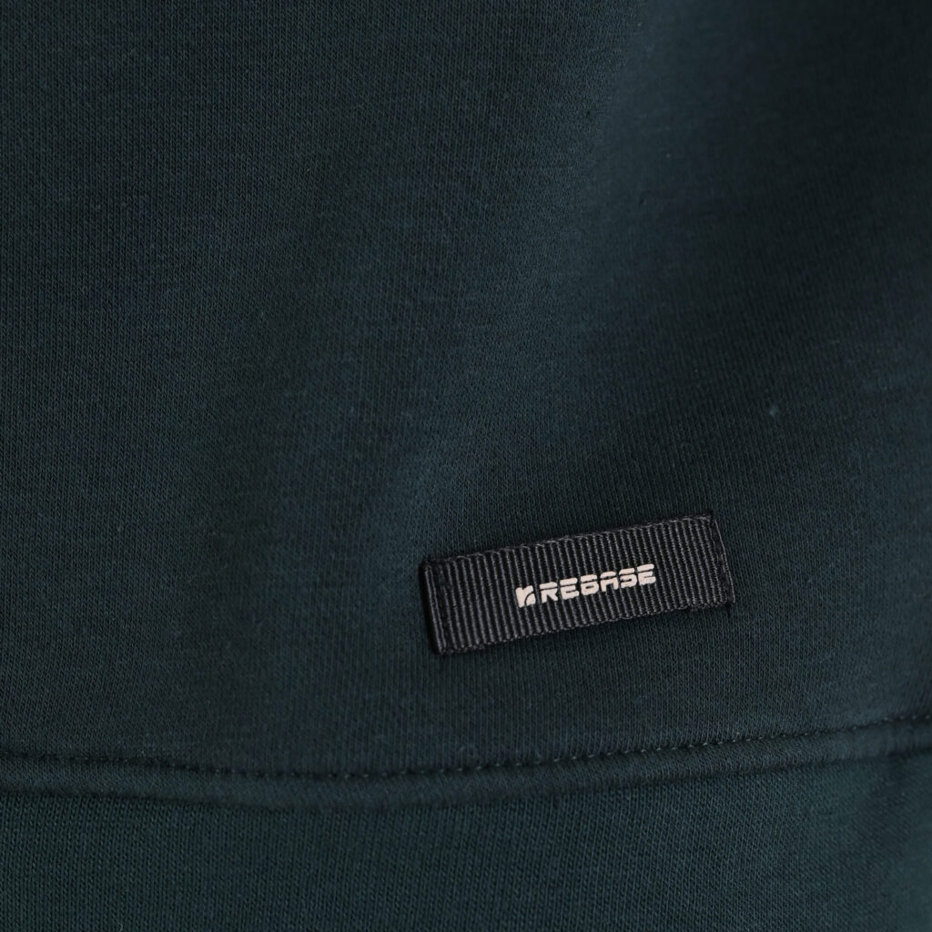 262RTOP-1116 CREWNECK TOP WITH TWO COLORED LAYER HIGH DENSITY PRINT (BRUSHED FLEECE) FOREST GREEN