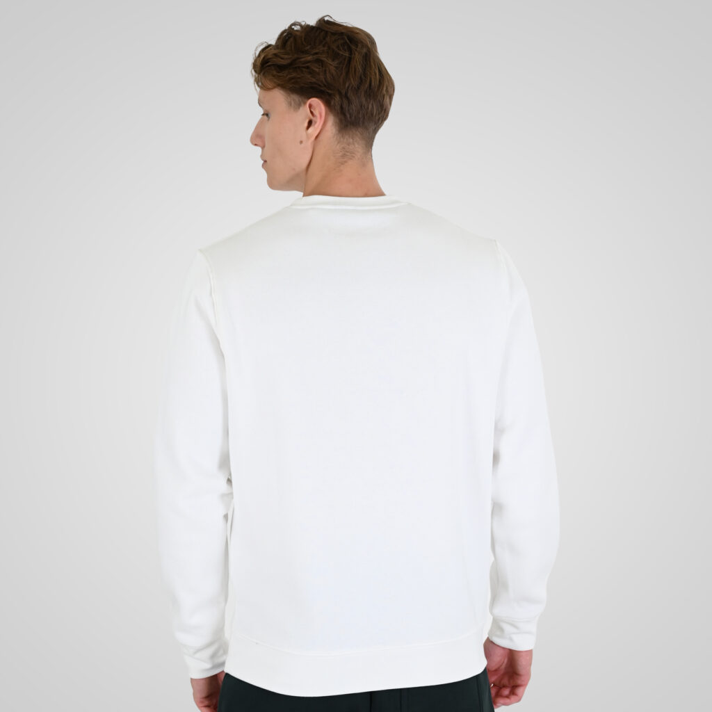 262RTOP-1116 CREWNECK TOP WITH TWO COLORED LAYER HIGH DENSITY PRINT (BRUSHED FLEECE) OFF WHITE