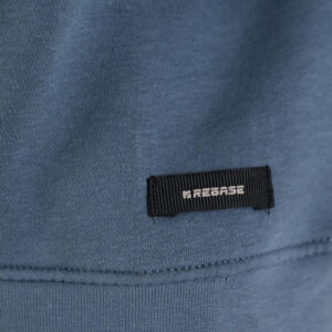 262RTOP-1116 CREWNECK TOP WITH TWO COLORED LAYER HIGH DENSITY PRINT (BRUSHED FLEECE) STONE BLUE - Image 5