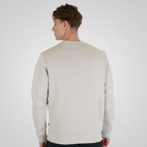 262RTOP-1117 CREWNECK TOP WITH EMBOSSED PRINT (BRUSHED FLEECE) ICE - Image 4