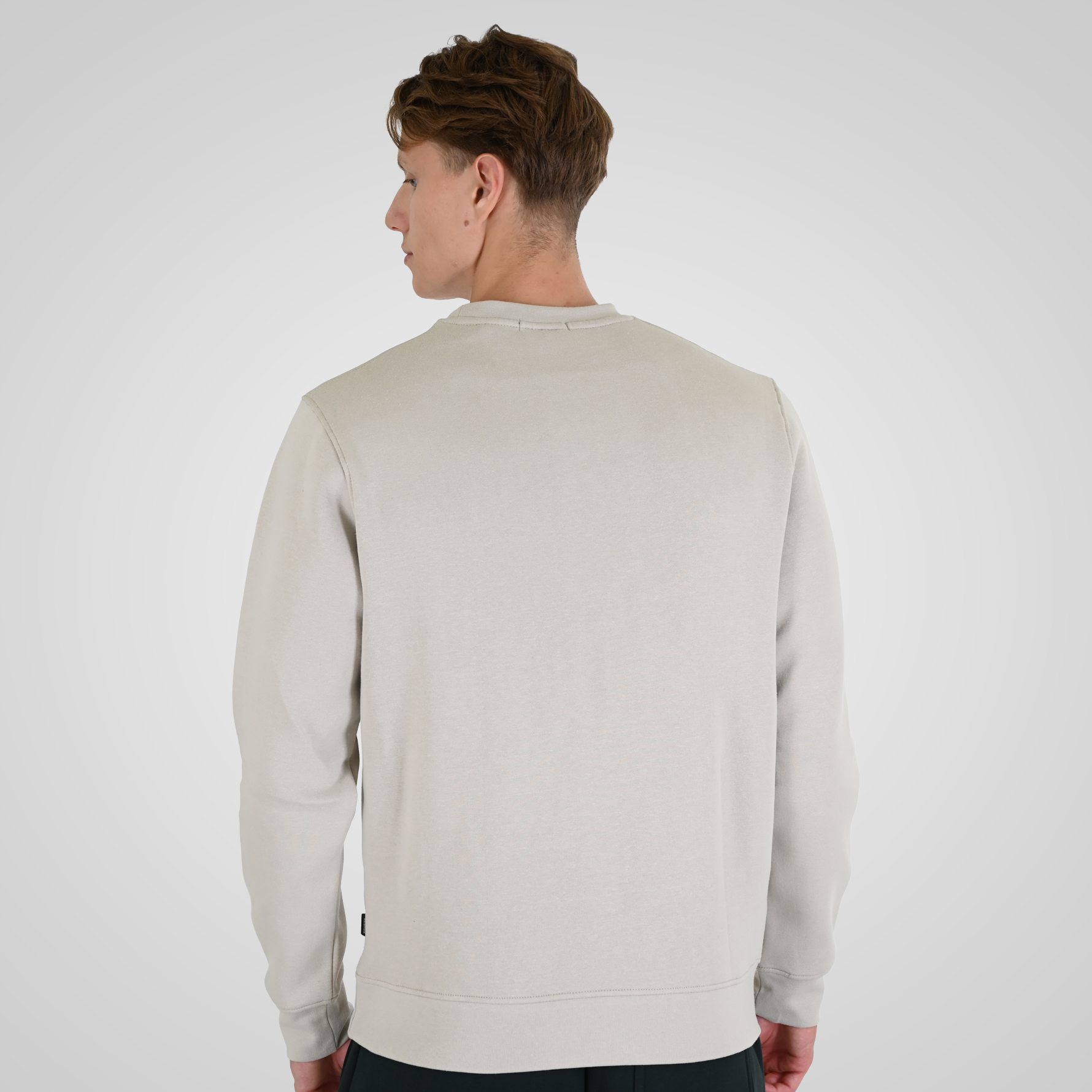 262RTOP-1117 CREWNECK TOP WITH EMBOSSED PRINT (BRUSHED FLEECE) ICE - Image 4