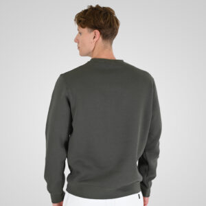 262RTOP-1117 CREWNECK TOP WITH EMBOSSED PRINT (BRUSHED FLEECE) KHAKI - Image 4