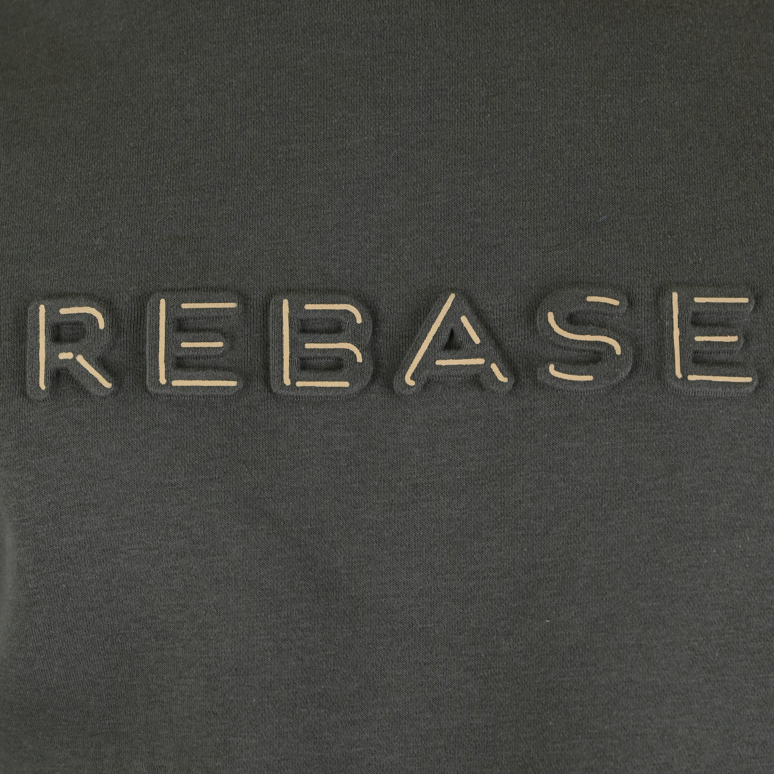 262RTOP-1117 CREWNECK TOP WITH EMBOSSED PRINT (BRUSHED FLEECE) KHAKI - Image 5