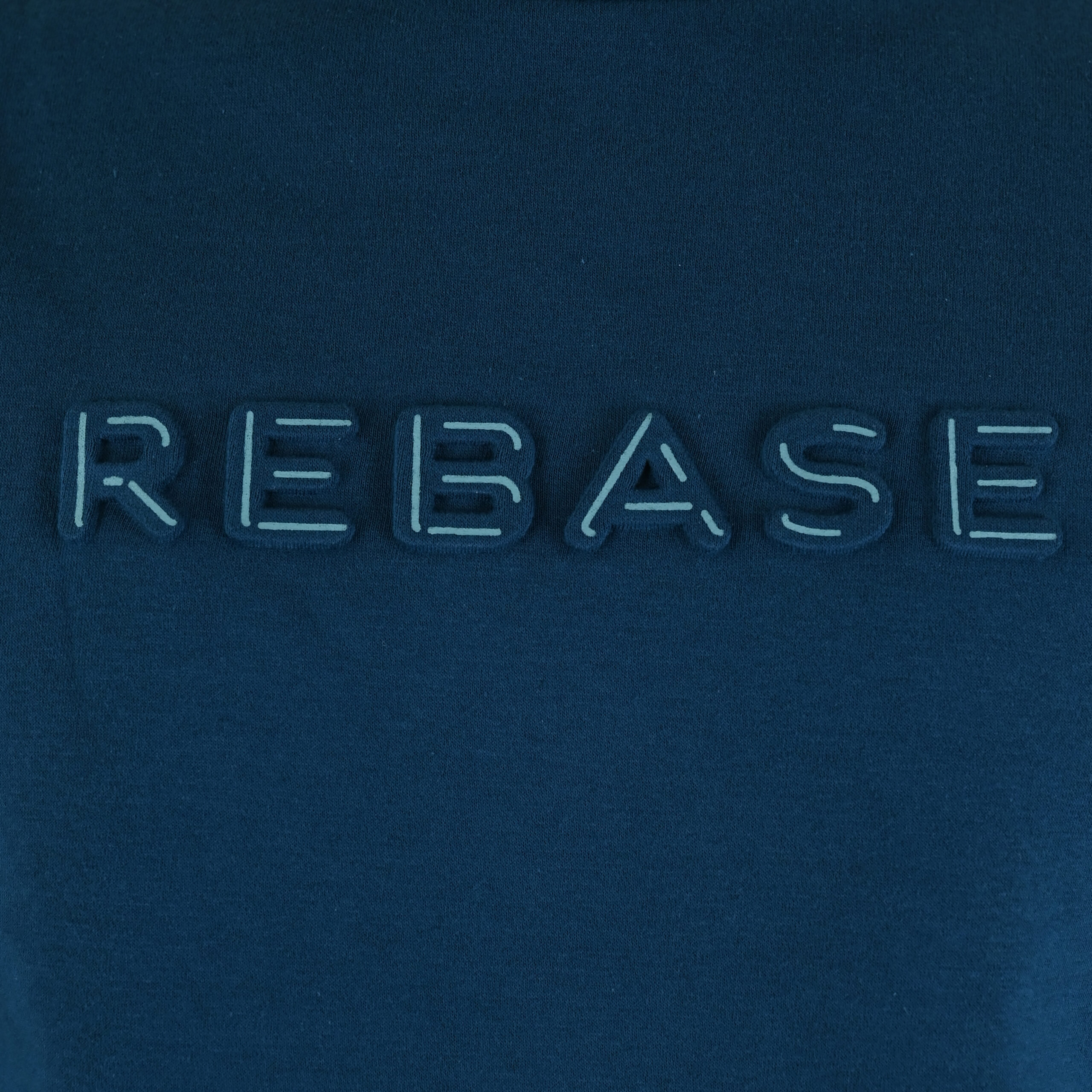 262RTOP-1117 CREWNECK TOP WITH EMBOSSED PRINT (BRUSHED FLEECE) PACIFIC BLUE - Image 5