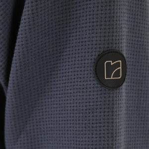 262RTOP-1121 CREWNECK TOP IN SPECIAL FABRIC (WAFFLE) STEEL BLUE - Image 5