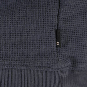 262RTOP-1121 CREWNECK TOP IN SPECIAL FABRIC (WAFFLE) STEEL BLUE - Image 6