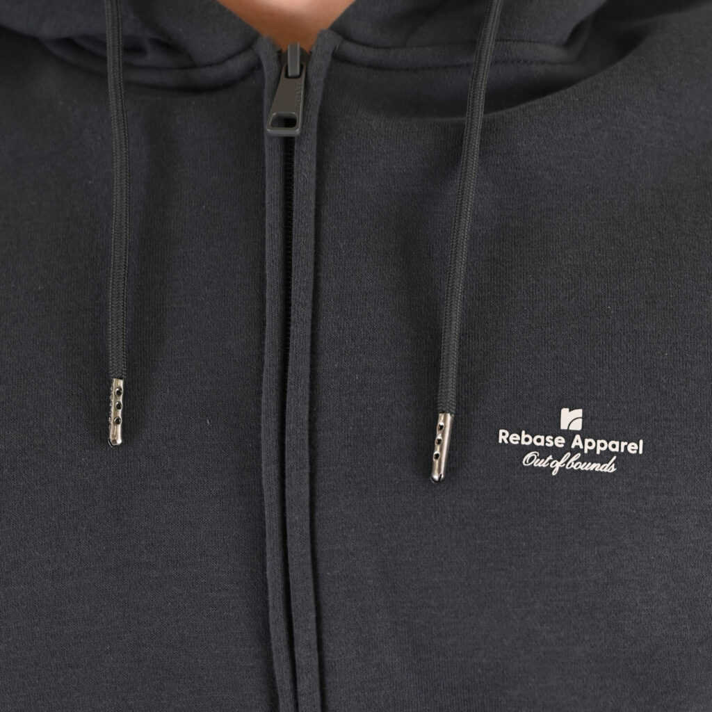 262RTOP-1122 HOODIE FULL-ZIP WITH HIGH DENSITY PRINT (BRUSHED FLEECE) ANTHRACITE
