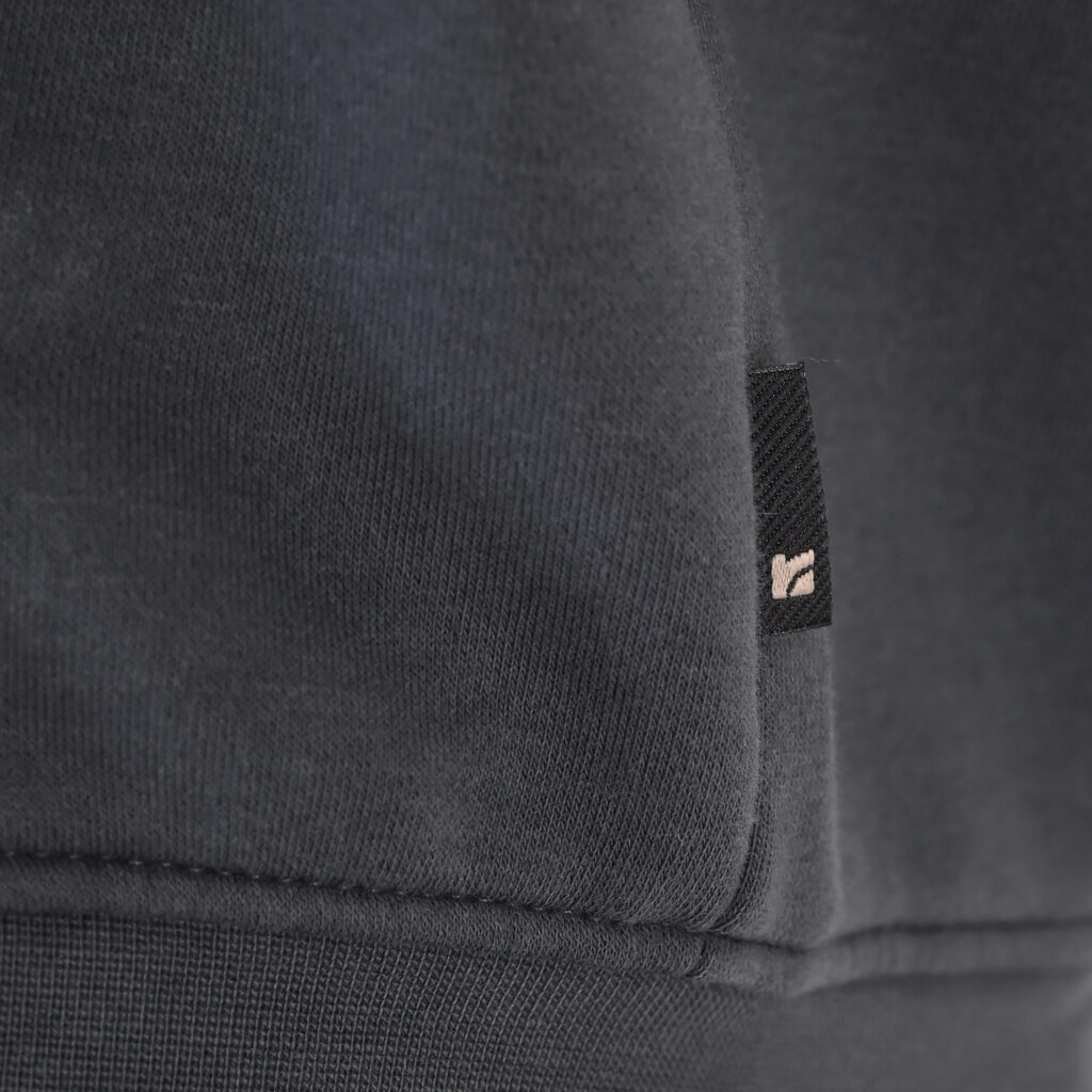 262RTOP-1122 HOODIE FULL-ZIP WITH HIGH DENSITY PRINT (BRUSHED FLEECE) ANTHRACITE