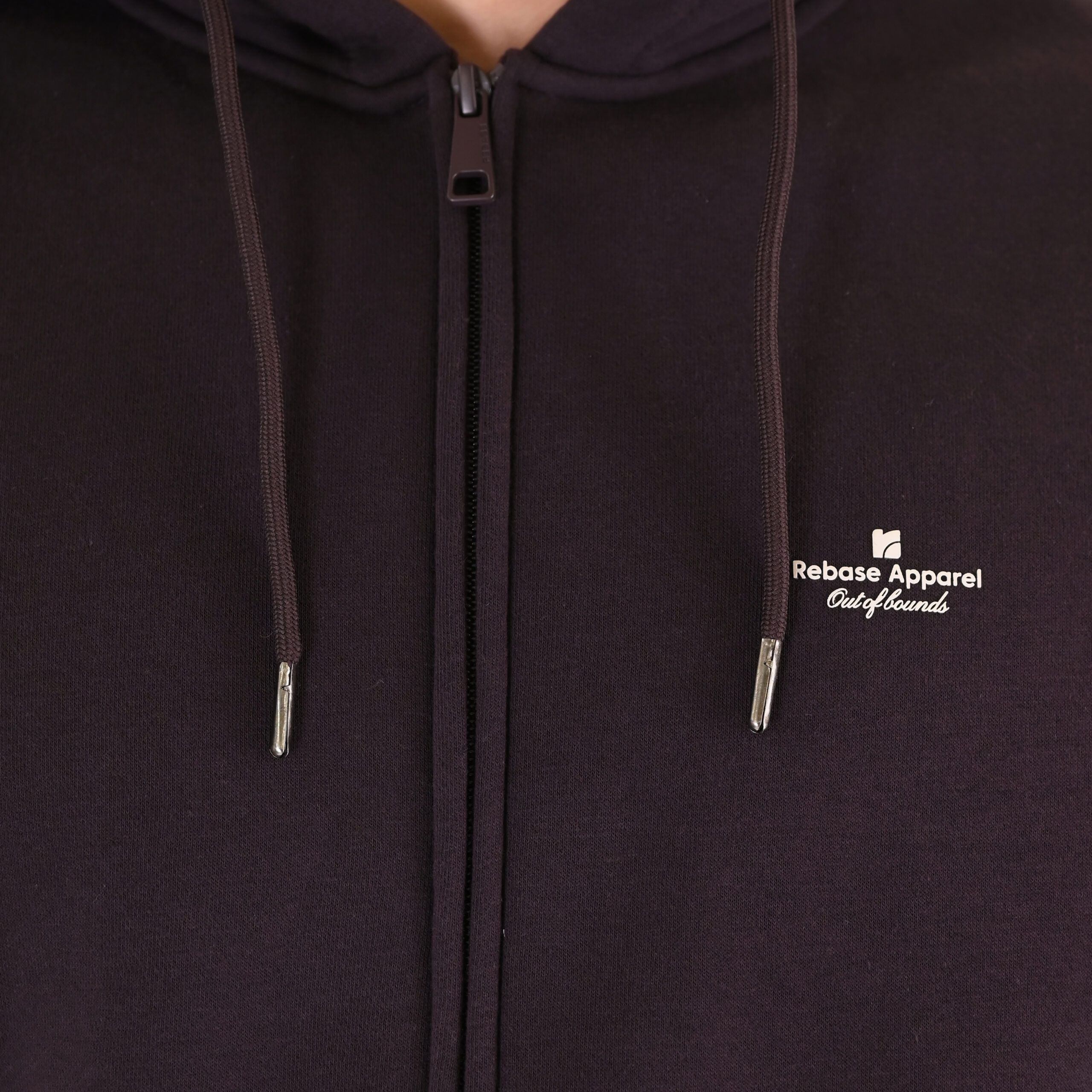 262RTOP-1122 HOODIE FULL-ZIP WITH HIGH DENSITY PRINT (BRUSHED FLEECE) AUBERGINE - Image 5
