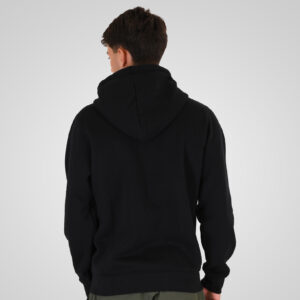 262RTOP-1122 HOODIE FULL-ZIP WITH HIGH DENSITY PRINT (BRUSHED FLEECE) BLACK - Image 4