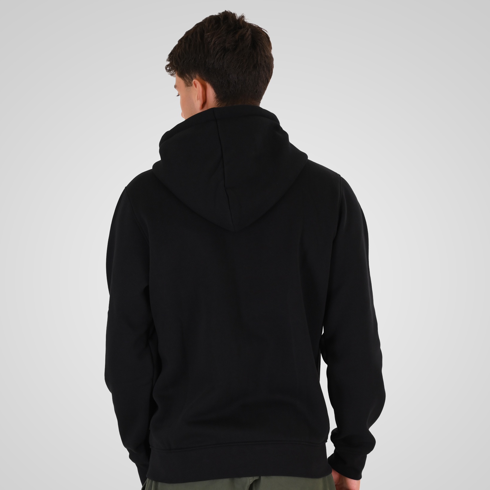 262RTOP-1122 HOODIE FULL-ZIP WITH HIGH DENSITY PRINT (BRUSHED FLEECE) BLACK - Image 4