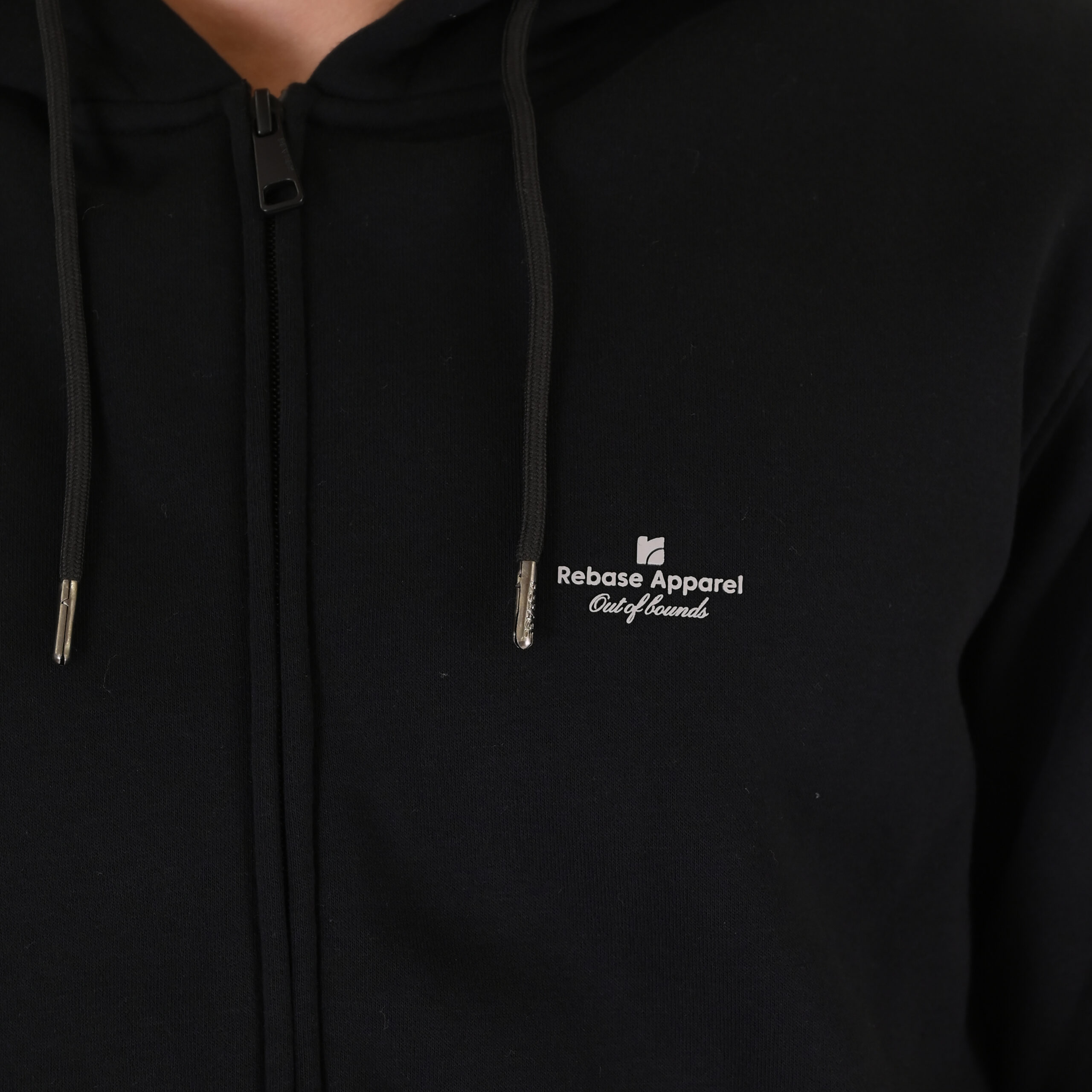 262RTOP-1122 HOODIE FULL-ZIP WITH HIGH DENSITY PRINT (BRUSHED FLEECE) BLACK - Image 5
